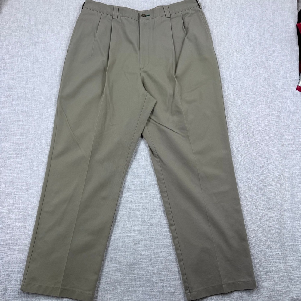 VTG 90s Tommy Hilfiger Pleated Khaki Chino Pants Cotton Twill 38x30‎ Y2K Dad